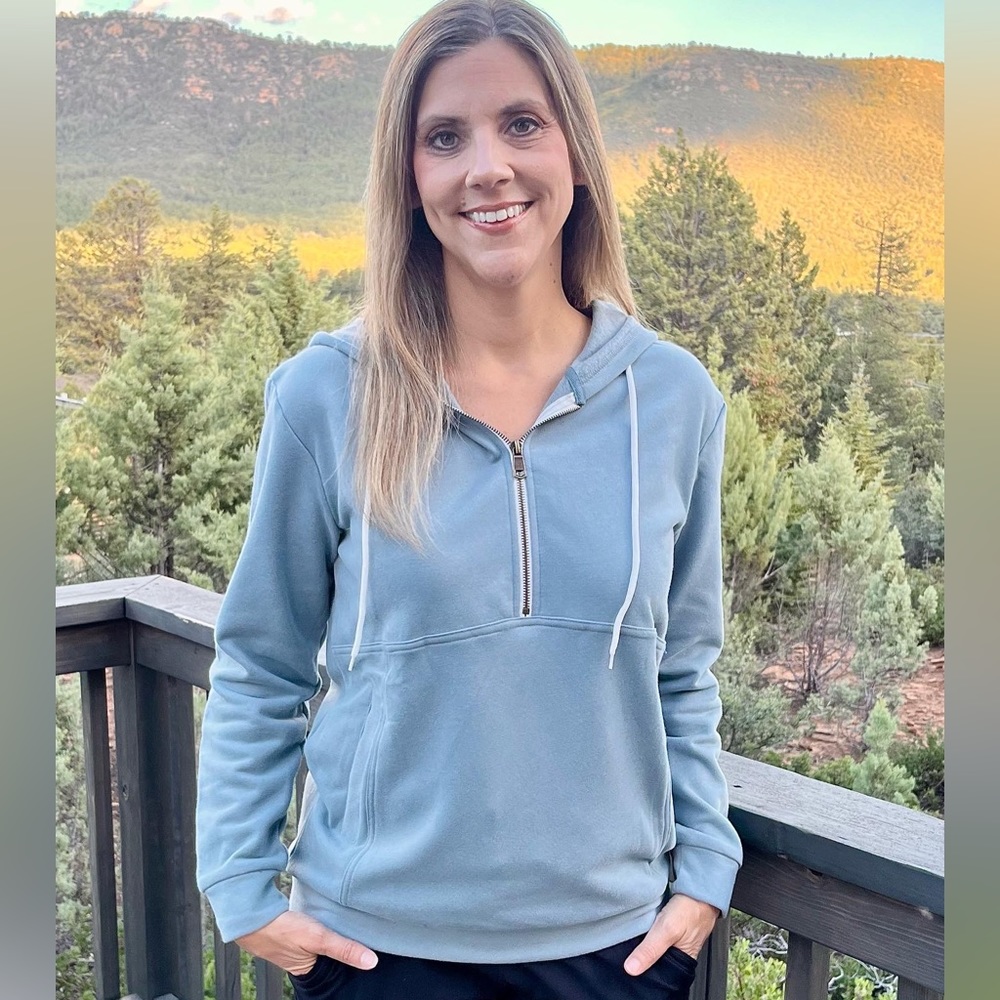 Sky Blue Pullover With Hood